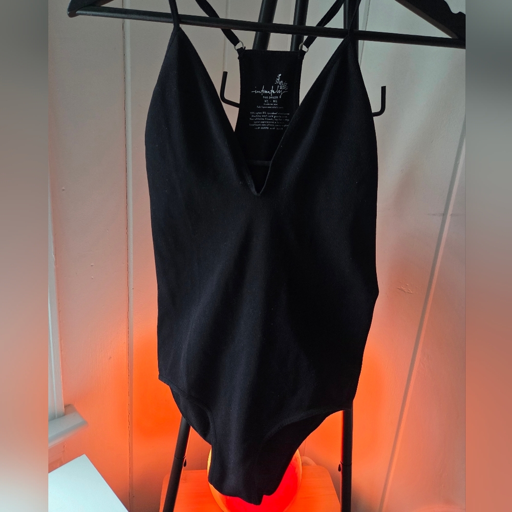 Free People M/L Black Bodysuit (full coverage)